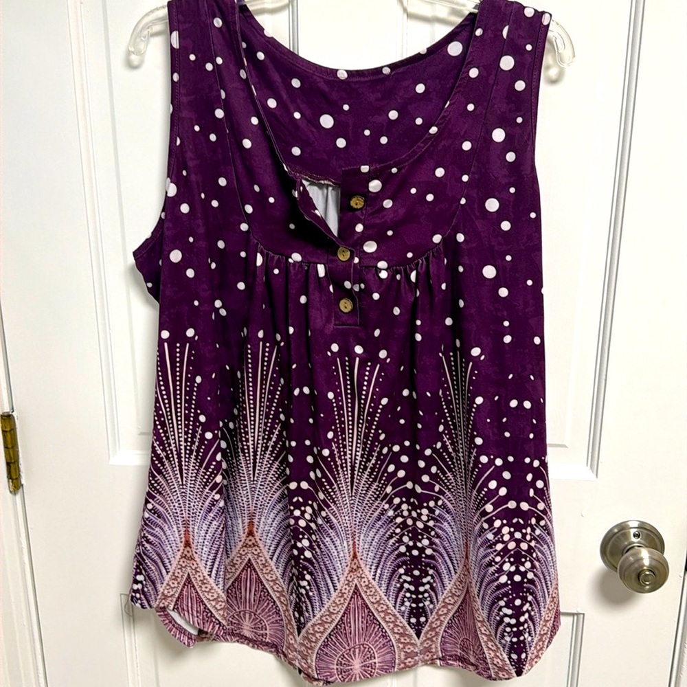 Size XXL women’s purple tunic tank top